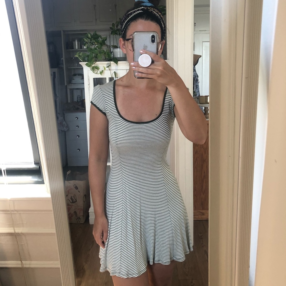 UO striped short-sleeve dress